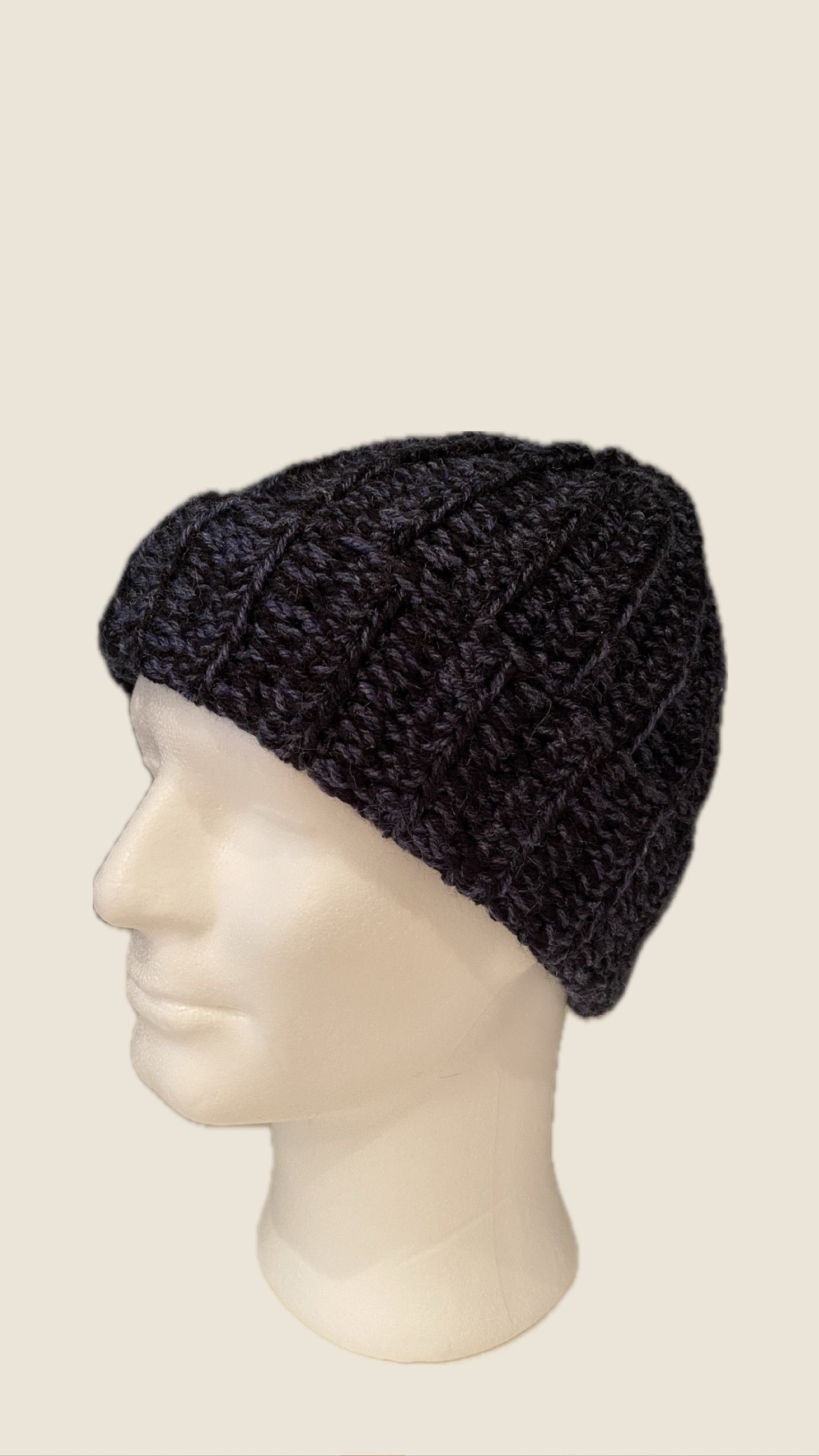 Beanie blau-schwarz