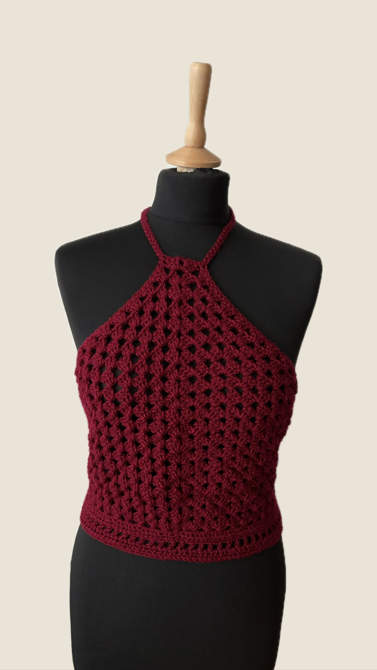Granny triangle Top Bordeaux