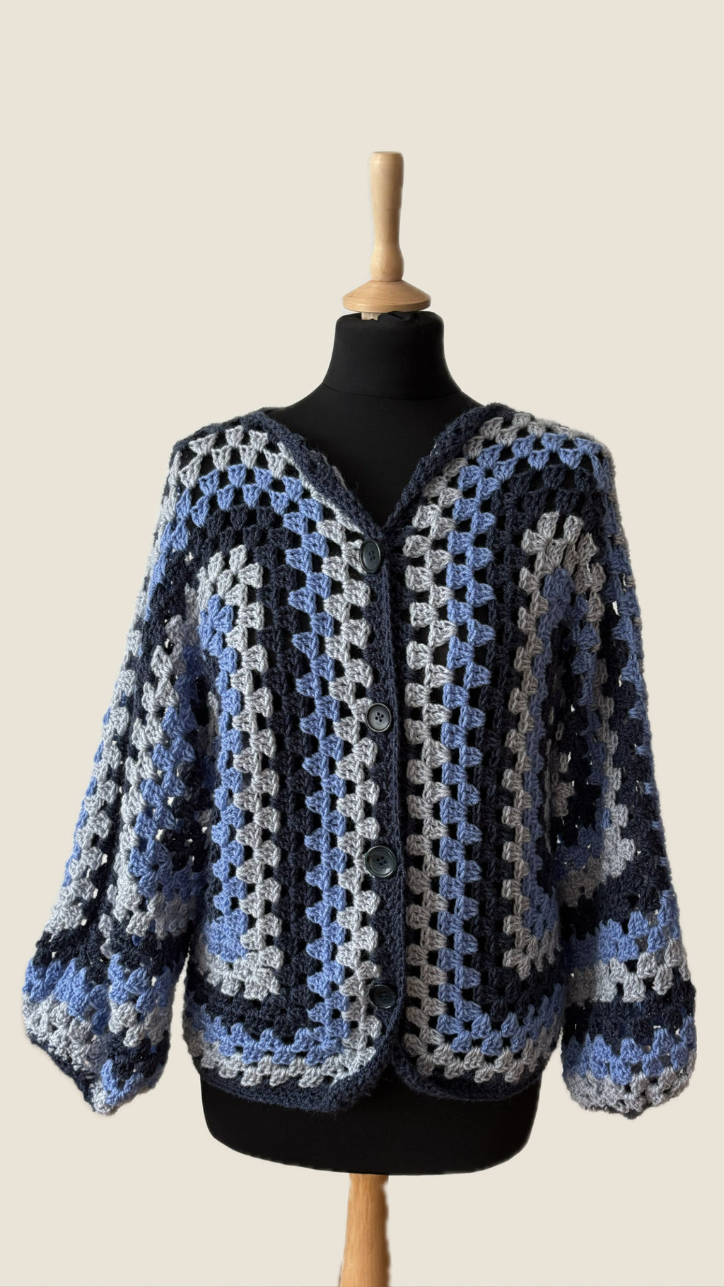 Cardigan blau gestreift