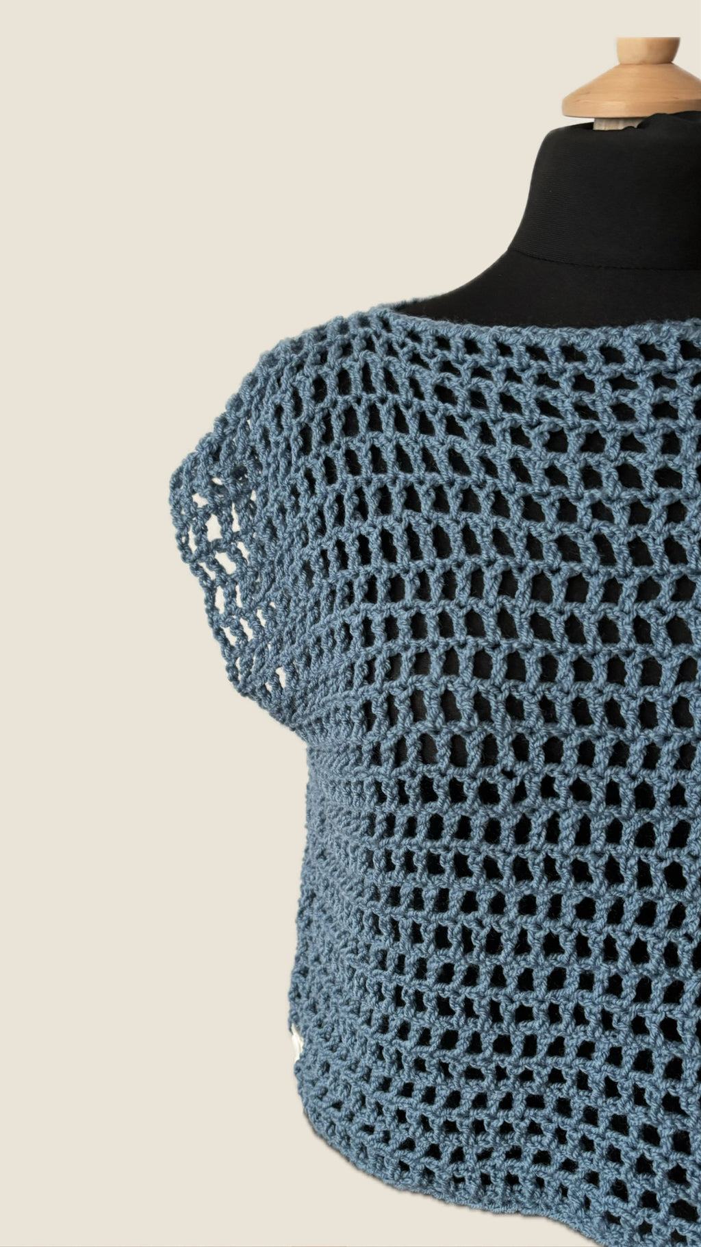 Mesh T-shirt blau