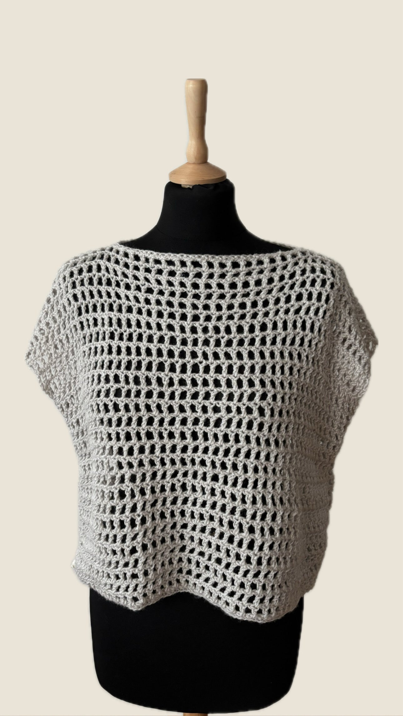 Mesh T-shirt hellgrau