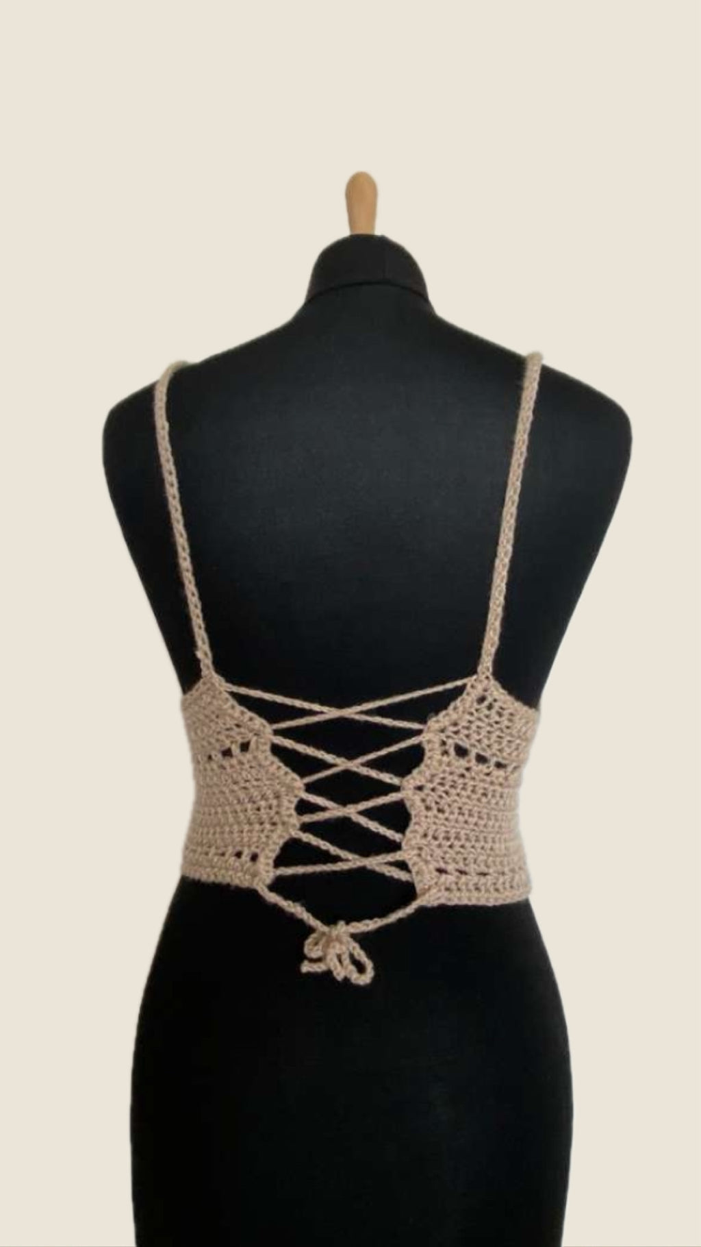 Festival crop top beige