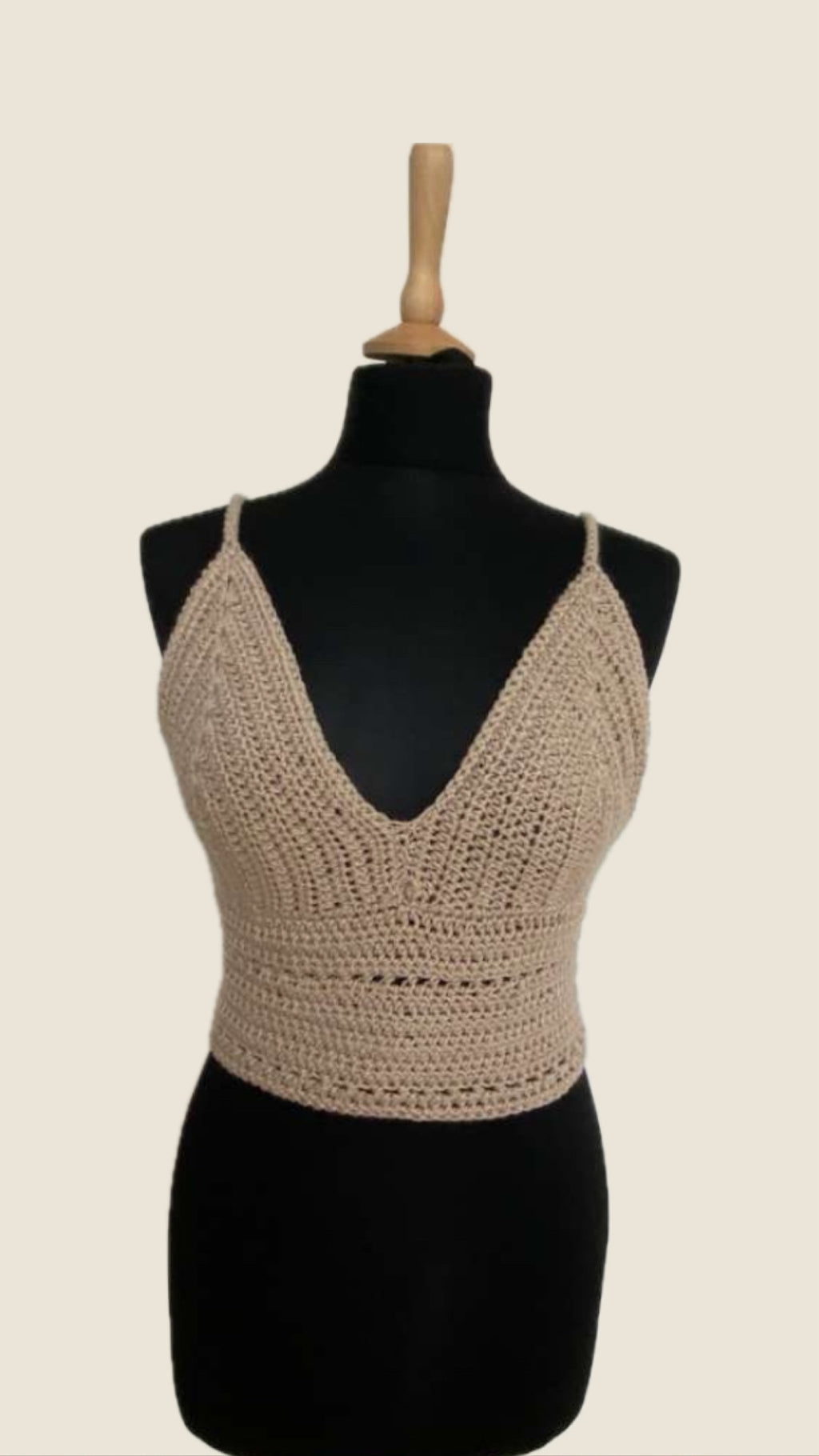 Festival crop top beige
